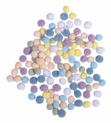 Blandning av pumponger, 7mm ø, pastell, diverse färger, tab-bag 120st