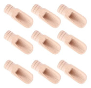 9 st Mini Träskedar Multifunktionella Teskedar Kaffeskedar för Hemmet Naturfärg 1 5.1X1.8X1.2CM