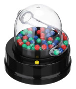 1 Set Elektrisk Lotterimaskin Party Mini Lottospel Maskin Jackpot Maskin Svart 12X10.7X10.7CM
