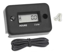 Vattentät LCD Digital Timräknare Induktiv Timer för Cykel Motorcykel ATV Snöskoter Motor, Svart