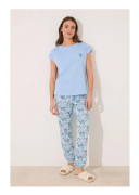 Blommönstrad pyjamas i 100% bomull