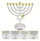 Traditionell Klassisk Chanukka Menorah 9-grenad Ljusstake Metallhantverk för Nyårsfestival Heminredning