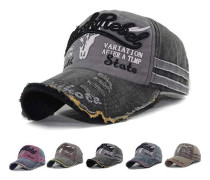 Cap Cap Vintage keps i bomull Unisex Distressed Snapback Trucker Hat