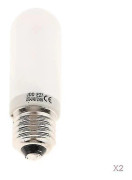2x Jdd Typ 250w 220-240v E27 Frostad Halogen Glödlampa Modellampa Rör-hao