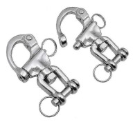 2 Pieces Stainless Steel Swivel Snap Shackle Quick Release for Sailboats