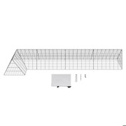 Bärbar utomhustunnel - DUOKU - TT-MCT002 - Hållbar stål - 400x100x61,5 cm - För höns och ankor svart