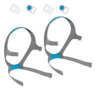 F20 Huvudställning Medium med Clips, 2 st Ersättnings CPAP Mask Huvudställningsremmar med Clips CPAP Kompatibel med / F20