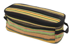 Camping Köksredskapshållare Etnisk Stil Canvas Multifunktionell Grön Randig Designad Förvaring för Porslin