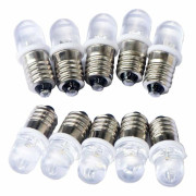 10 st E10 12V Spot LED-lampa Varmvit