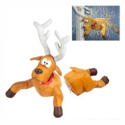 Kraschande Jultomte Animerad Jul, Kraschande Ren, Roliga Julfönsterdekorationer med Krossat Glas Klistermärke & Bensparkande Animation, Juldekoration