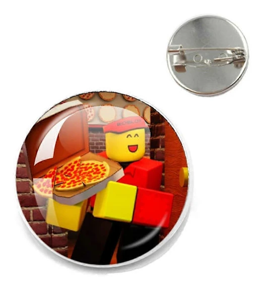 Köp vår nya pizzakaraktär Elliot Game Forsaken Pin Brosch Builder Brothers Pizza Rolig Meme Brosch Ryggsäck Vänner Fans Gåvor(21,20MM)