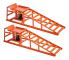 Hydrauliska bilramper - 2-pack - Kapacitet 5 ton/5000 kg - Lyfthöjd 270–360 mm - Robust stålkonstruktion - För service/oljebyte - För bil/lastbil