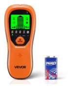 Regeldetektor - Väggskanner 5‑i‑1 - LCD‑display - Ljudlarm - Regelsökare - Hittar centrum/kant - Reglar/metall/rör/AC‑ledningar - Orange