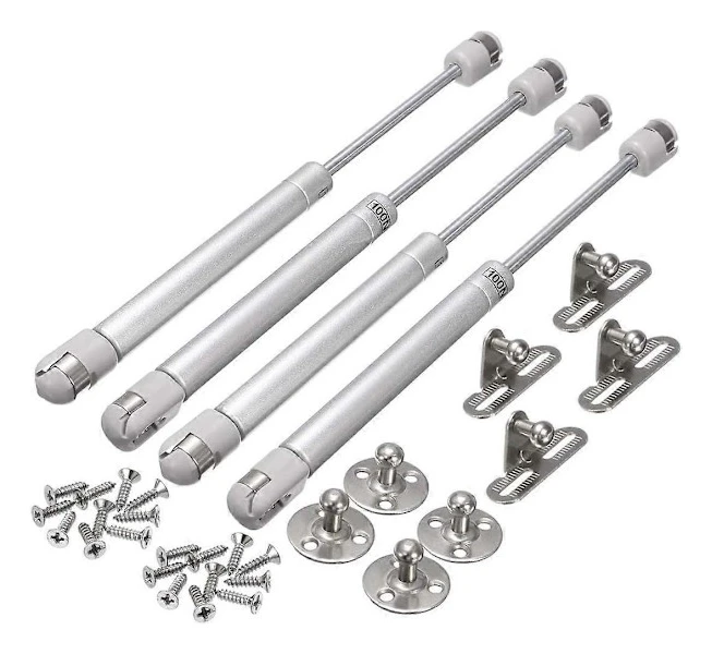 Gasfjäder, 4 st 100N Hydrauliska Skåpsfjädrar Gasfjädrar Pneumatisk Arm För Skåpdörrlyft Köksmöbelgångjärn DämpareNEW3