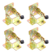 4 st Stolsbordsstolsben Fällbart gångjärn Bordsbensgångjärn Självlåsande Fällbart gångjärn Skrivbordsfäste Gångjärn Bordsvinkelstag 7,5X6CM Gyllene