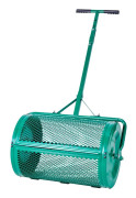 Kompost- och torvspridare - Rullspridare 60 cm - Tryck/drag-handtag - Fyra höjdlägen - Pulverlackerat stål - Gräsfröspridare