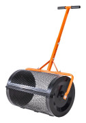 Kompostspridare - Toppdress- och gräsfröspridare - 61 cm Bred - T-format Handtag - 3 Höjdlägen - Pulverlackerad Ståltrumma - Kraftig Konstruktion