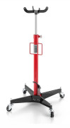 Hydraulisk domkraft - Teleskopisk verkstadsdomkraft med fotpedal - Lyftkapacitet 0,5 ton (500 kg) - Lyfthöjd 112–187 cm - 360° svängbara hjul