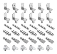 72 st Hyllstift Stöd Kit, 6 Stilar Hyllpinnar, Förnicklade Skåphyllstift För Hyllor Boo (trassel)