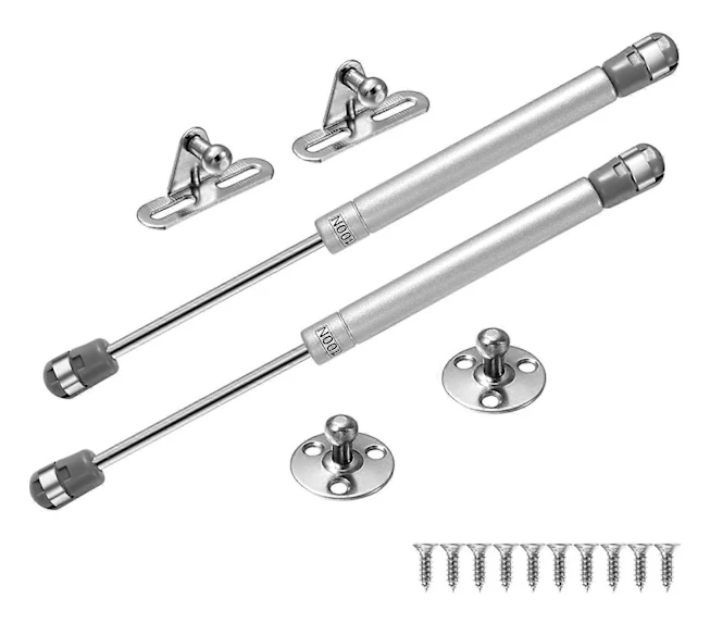 2 ST 100N Gasfjädrar Hydrauliska Skåpfjädrar Gasdämpare Pneumatisk Arm för Dörrlyft Skåp Möbler Kök Garderob Sovrum Garderob