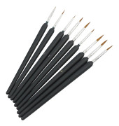 Pensel Konst Skriptliner Pensel för Konstnär Akryl Akvarell Gouache Vattenfärg Olja 9pcs blå