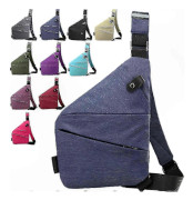 RFID-skyddande crossbody-väska för kvinnor, säker reseväska med stöldskyddsfunktioner Blue Left Shoulder
