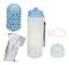 Filtrerad vattenflaska, portabel utomhusvattenflaska med filter för resor, vandring, backpacking, camping, 750 ml, vit