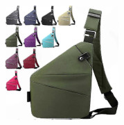 RFID-skyddande crossbody-väska för kvinnor, säker reseväska med stöldskyddsfunktioner Green Right Shoulder