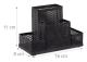 Relaxdays Metal Mesh Skrivbord Organizer Tillbehör Förvaringspennor Visitkort HxBxD: 11 x 16 x 8 cm - 4052025953317