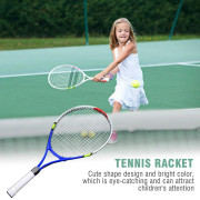 Slitstark Sträng Singel Tennis Racket Racket för Barn Träning Övning( Blå )