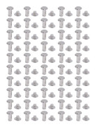 50 Set Chicago Skruvar M5 6x12x11mm Rund Platt Huvud Rostfritt Stål Skruv Nitar för Läderhantverk