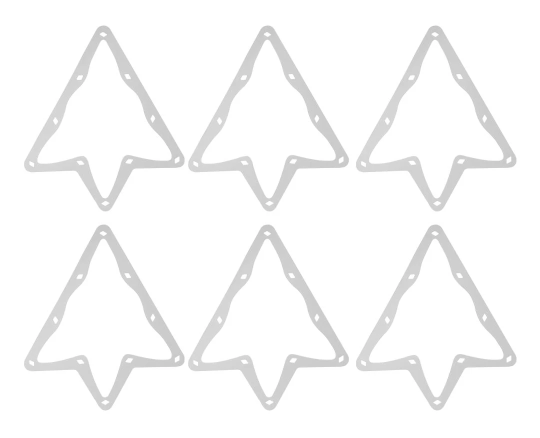 6 st Biljard Magiskt Raksheet Bord Pool 10-boll Papper Tips Verktyg Tillbehör Vit