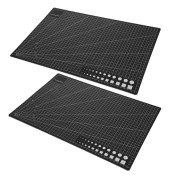 2 st Skärmatta A3 Svart Modell Skärplatta Papper Gummi Stämpel Gravering Skalbräda