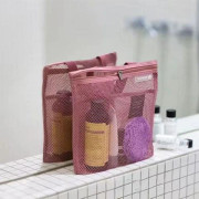 Mesh Duschväska Necessär ROSA rosa