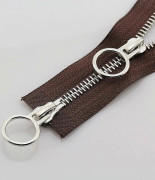 5# 70/90cm Metall Dragkedja Dubbel Slider Rund Ring Dragkedja För DIY Sömnad Kläder brun 90cm brown 90cm