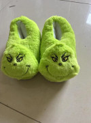 AJ Bomullstofflor, vinter inomhus utomhus tofflor Green-haired monster
