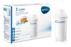 BRITA Classic filterpatroner - Paket med 3 - Minskning av kalk, klor och föroreningar - Vit