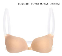 1st Invisible Bra for Women Push Up Silicone Bra with Transparent Apricot B Apricot B Apricot