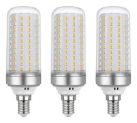 E14 LED Corn Bulb 25W, AC85-265V, 2200LM Warm White 3000K, Equivalent to 250W Halogen Lamp, Non-Dimmable, 3-pack 3000K 3000K