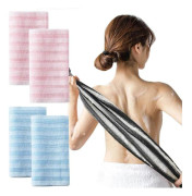Blissal Exfolierande Duschhandduk, Blissal Handduk för Män och Kvinnor Rosa+blå Pink+blue