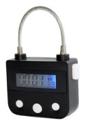 Metall Timerlås USB LCD-skärm Metall Elektronisk Uppladdningsbar Timer Multifunktionshänglås Svart