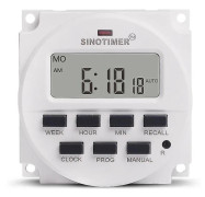 15,98 tums LCD digital timer 12v DC 7 programmerbar tidbrytare Tm618n-4
