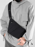 Snygg stöldskyddande ultratunn axelväska crossbody-väska svart