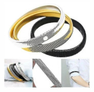 3-pack Unisex Skjortärmar Metall Armband Hållare Strumpeband Elastiska -