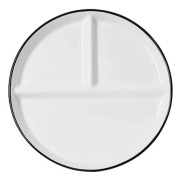 Portion Control Plate in Porcelain with 3 Compartments, Weight Loss Plate for Adults, Compatible with Various Brands