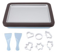 Glassrulleplatta Snabb Produktion Rostskydd Liten Glass Kallplatta för Hem Yoghurtbutik L brun