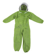 Biodlaroverall Professionell Andningsbar Helkropps Biodlaroverall med Rund Slöja HattXXL XL