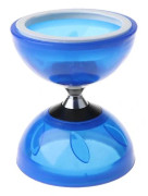 Diabolo Set (4 färger 2 storlekar) trippel kullagerkoppling matchande färgade fiberhandtag, Diablo-snöre och väska - STORLEK, FÄRG: liten, djupblå