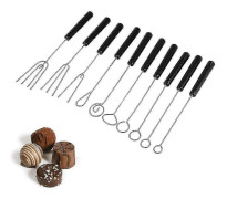 Chokladgaffel, 10 Delars Chokladgaffel DIY Bakning Rostfritt Stål Chokladdoppningsgaffelset