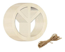 50 st Trä Ofärdiga Fredsmärken Hängande Ornament Partydekoration[HK]
